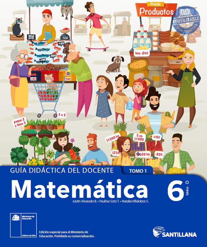 ✅ DESCARGAR PDF Matemática 6° básico, Santillana, Guía didáctica del docente Tomo 1 2023