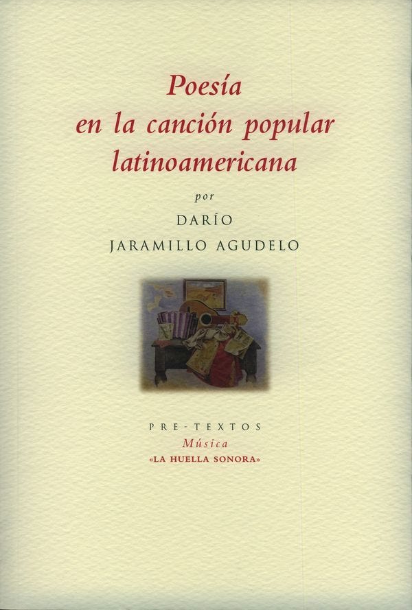 Poesia En La Cancion Popular Latinoamericana de JARAMILLO AGUDELO