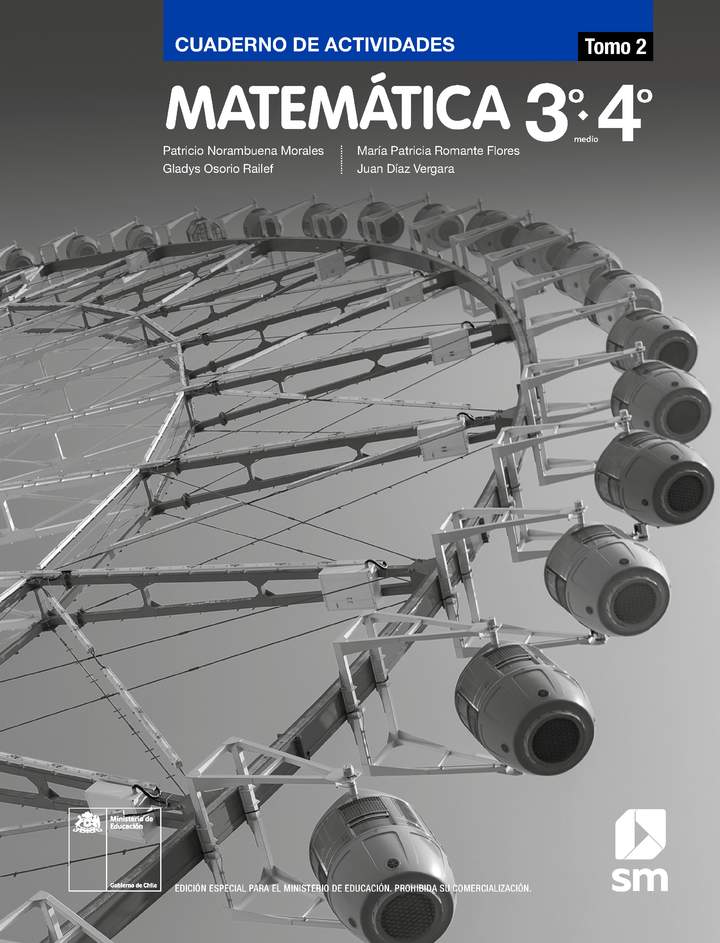 ✅ DESCARGAR PDF Matemática 3° y 4° Medio, SM, Cuaderno de actividades Tomo 2